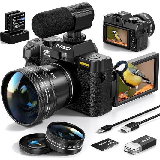 NBD Digital Camera 48MP 4K Video Camera Camcorder Vlogging Camera ,Photography Camera