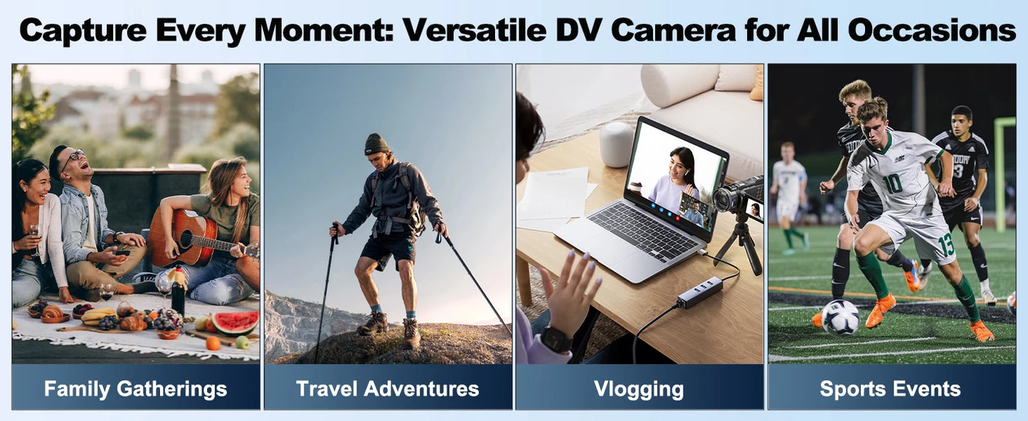 NBD 4K Camcorder Video Camera with 48MP Vlogging Camera