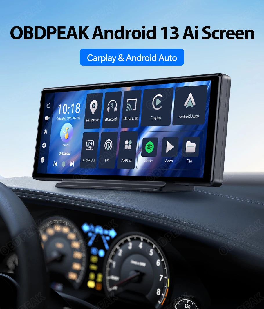OBDPEAK T30 10.26“ Android 13  Ai Screen Carplay Android  Mirror Camera