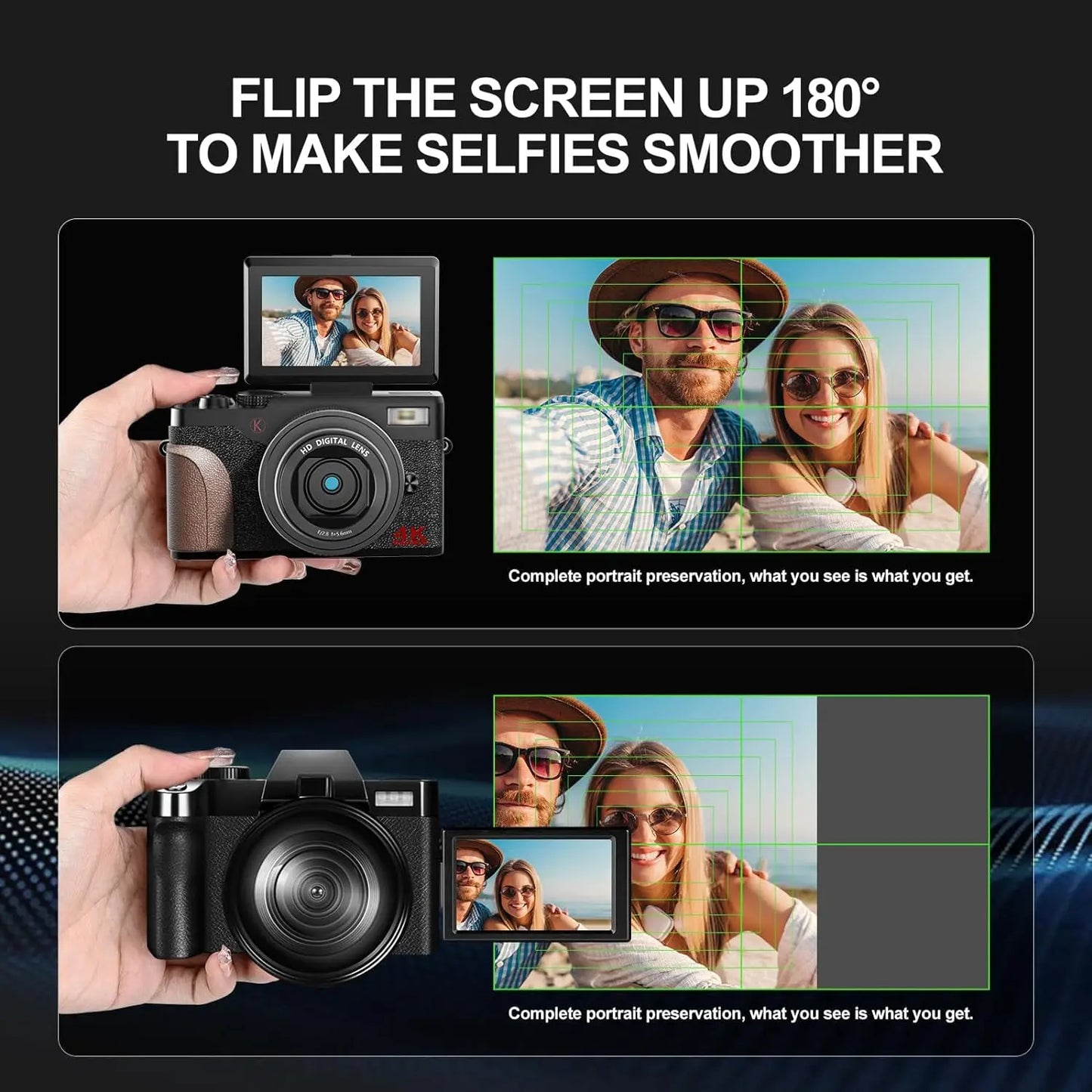 NBD Digital Camera 56MP Cameras for Photography 4K Compact Camera