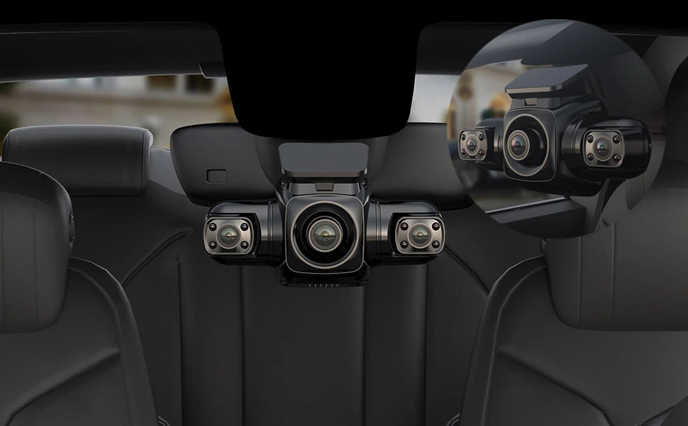 PRUVEEO 360 Degree View 4 Channel Dash Cam
