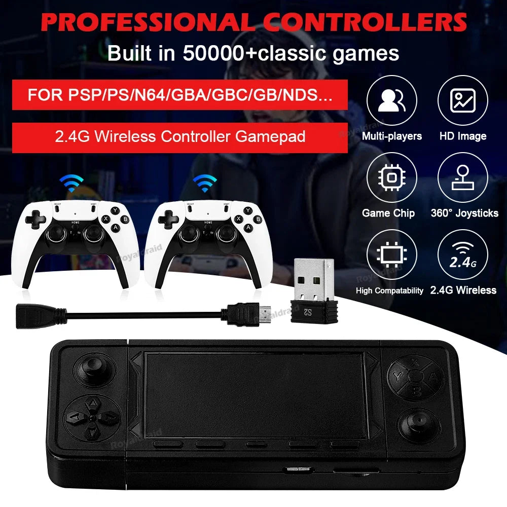 128G 256G X9 PRO GameStick 4KHD TV Video Game Console 3D Games