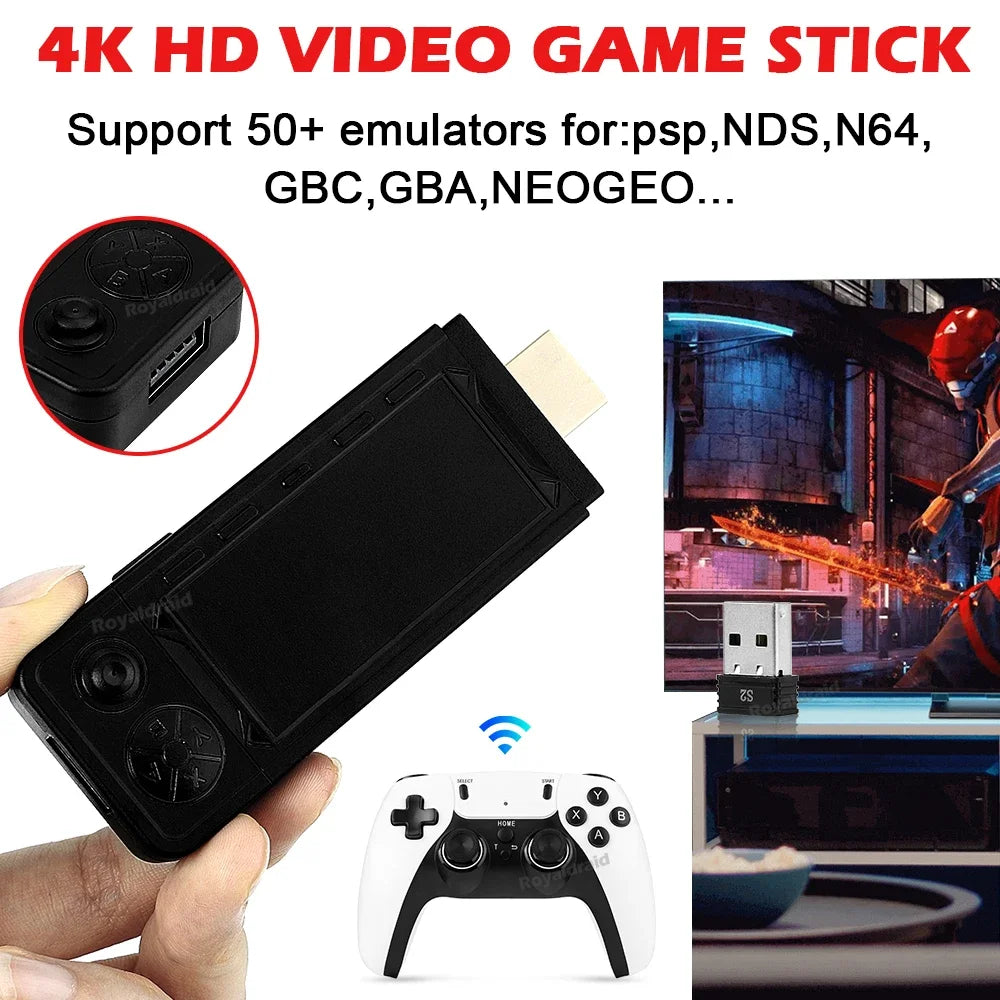 128G 256G X9 PRO GameStick 4KHD TV Video Game Console 3D Games