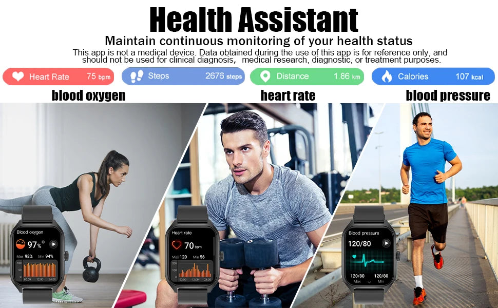 AI Voice Assistant Smart Watch for Men Women,