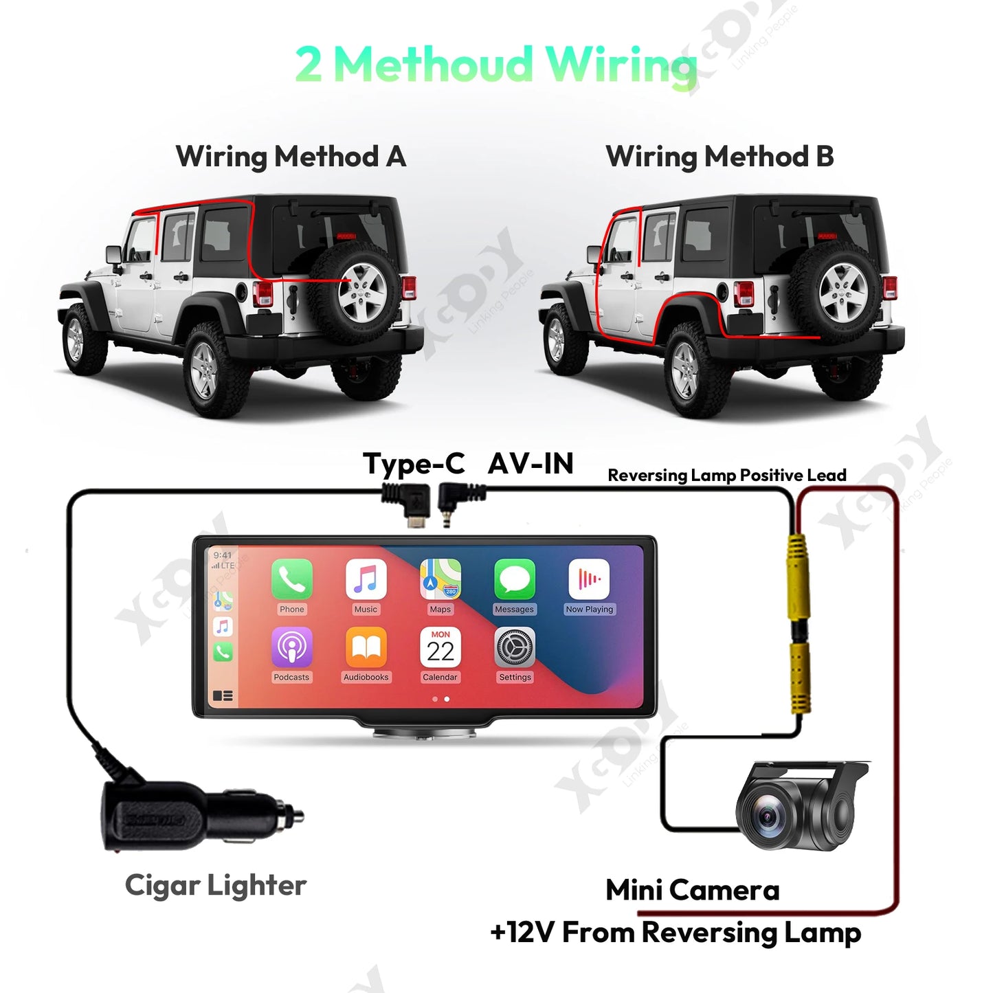 4K 10.26" Touch Screen Car DVR Dashcam Wireless