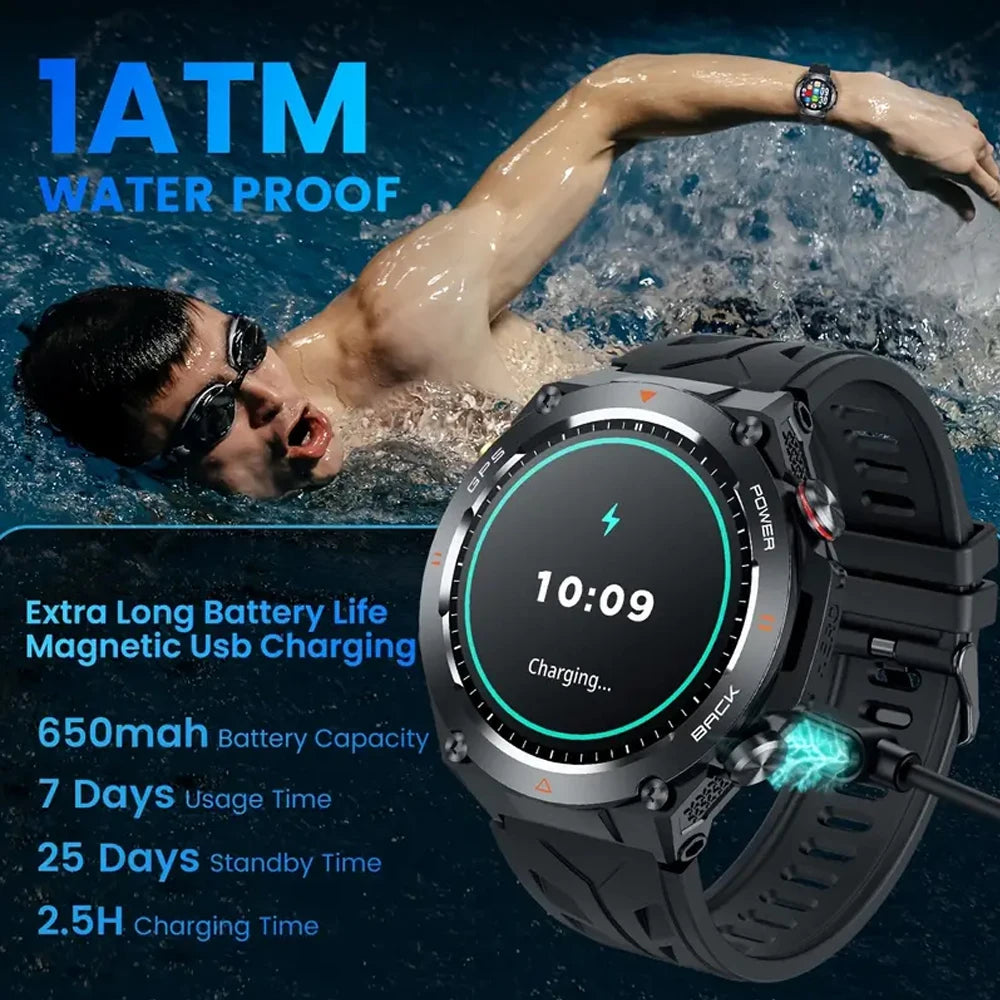 SENBONO New GPS Smart Watch Military Sports Smartwatch for Men