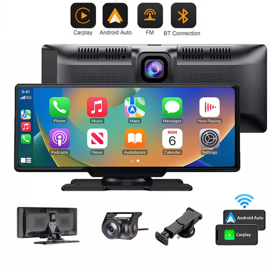 4K 10.26" Touch Screen Car DVR Dashcam Wireless