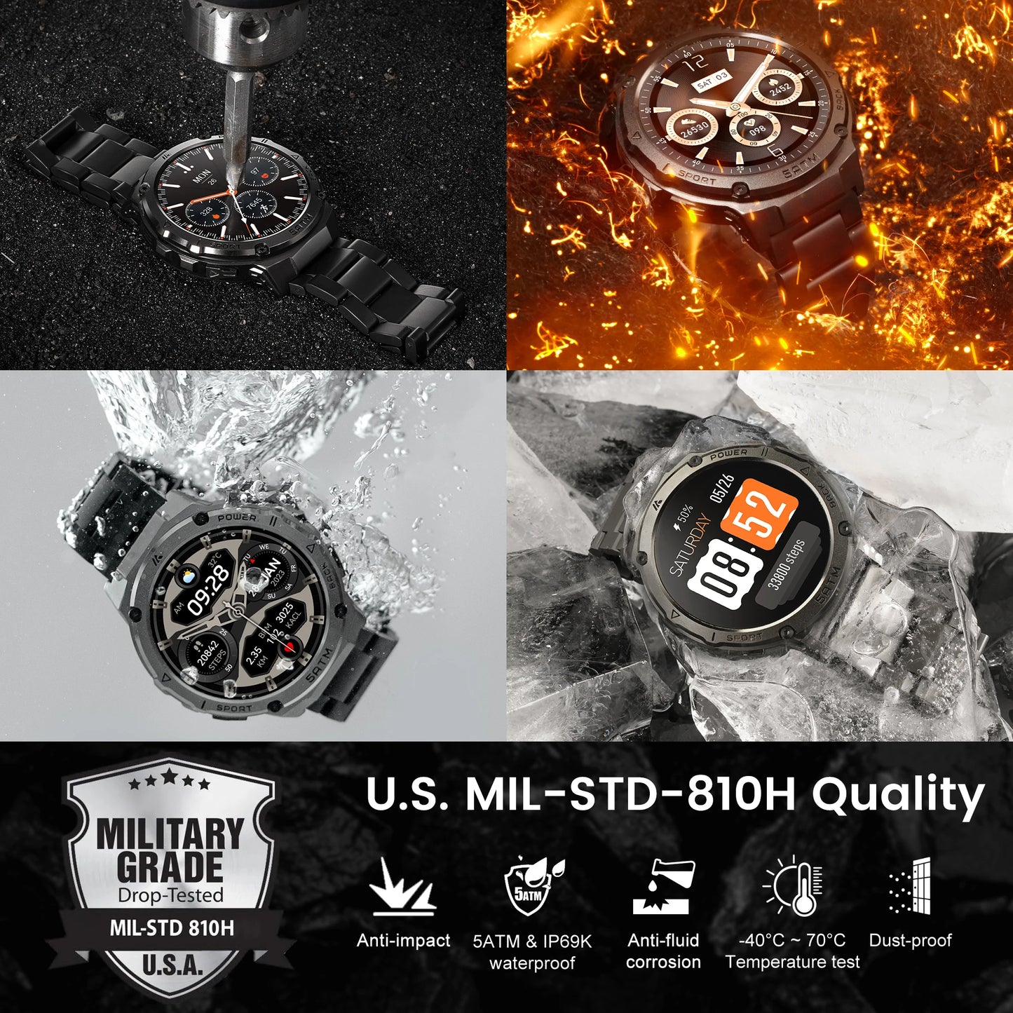 HIDAMEL T3E GPS Smart Watch
