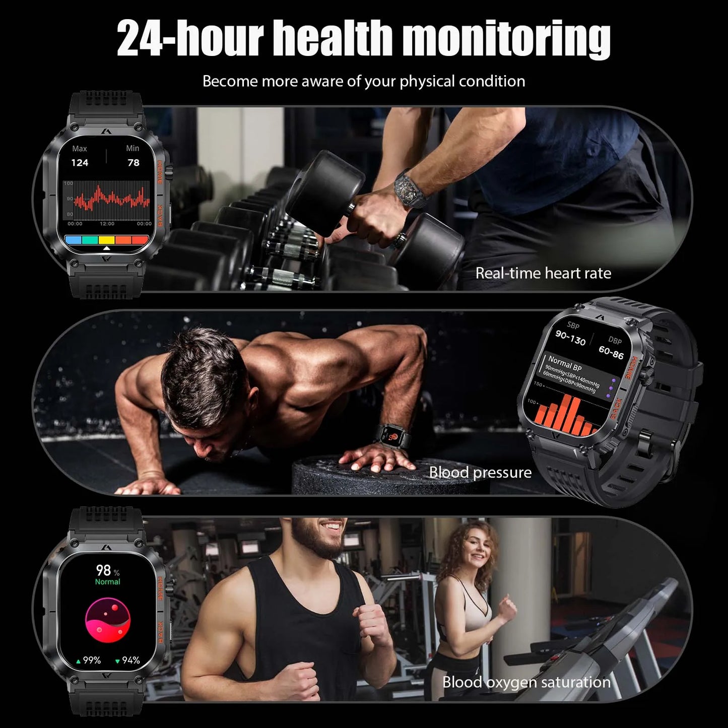 EIGIIS New 5ATM Waterproof Men Military Watch
