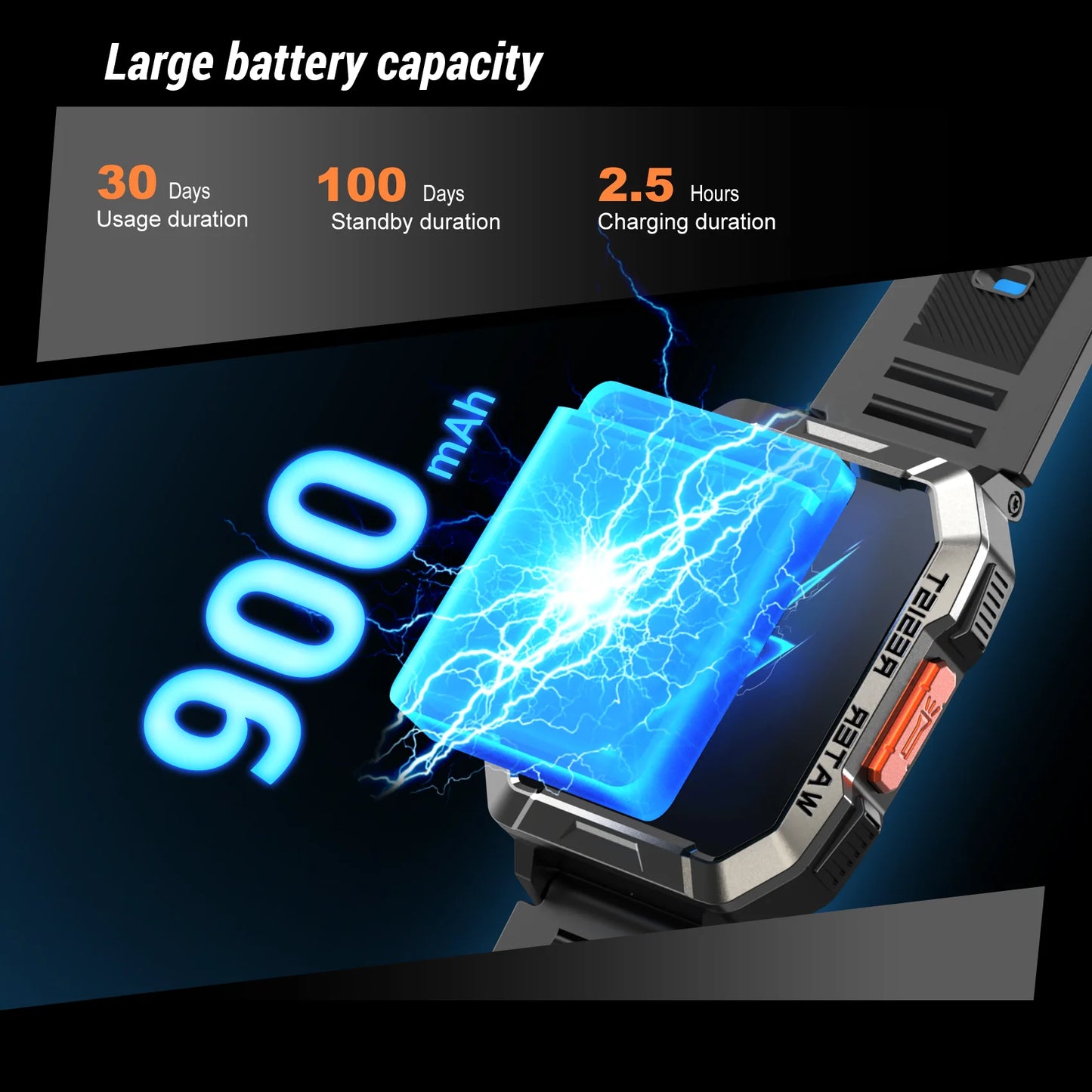 Blackview New Smart Watch 2.01'' HD Display Outdoor Men's Watches