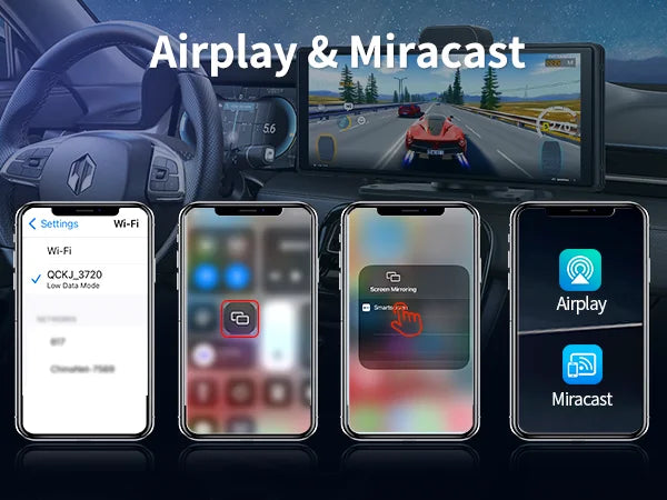 Imagebon 10.26" 4K ADAS Wireless CarPlay & Android Auto Dash Cam