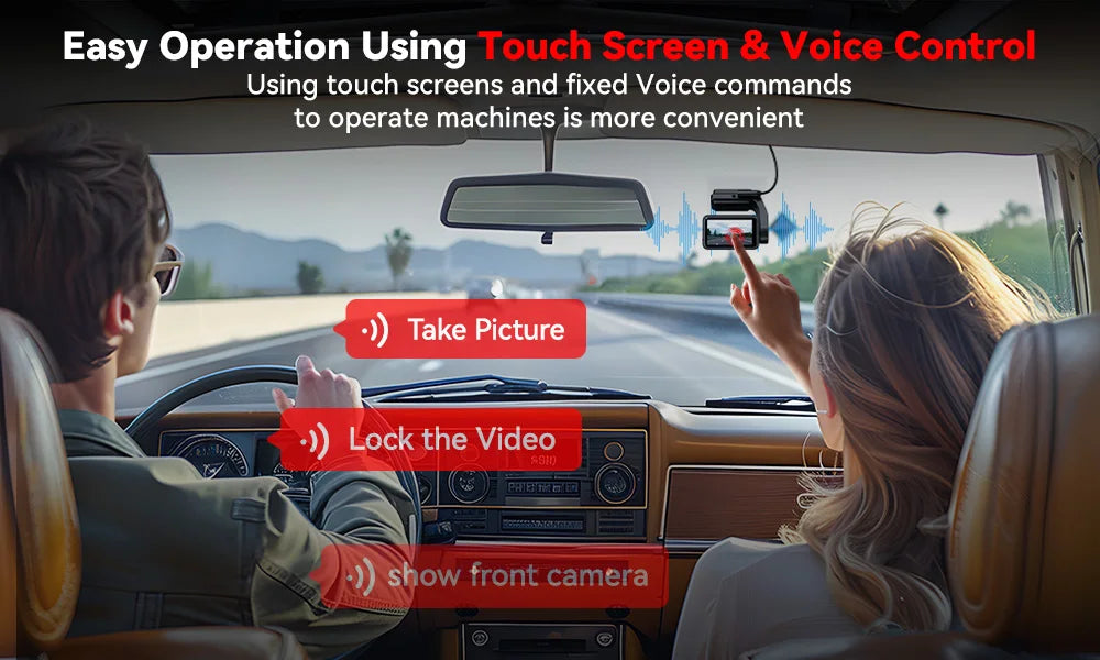 REDTIGER A4 Dash Camera Front and Rear 4k Dash Cam
