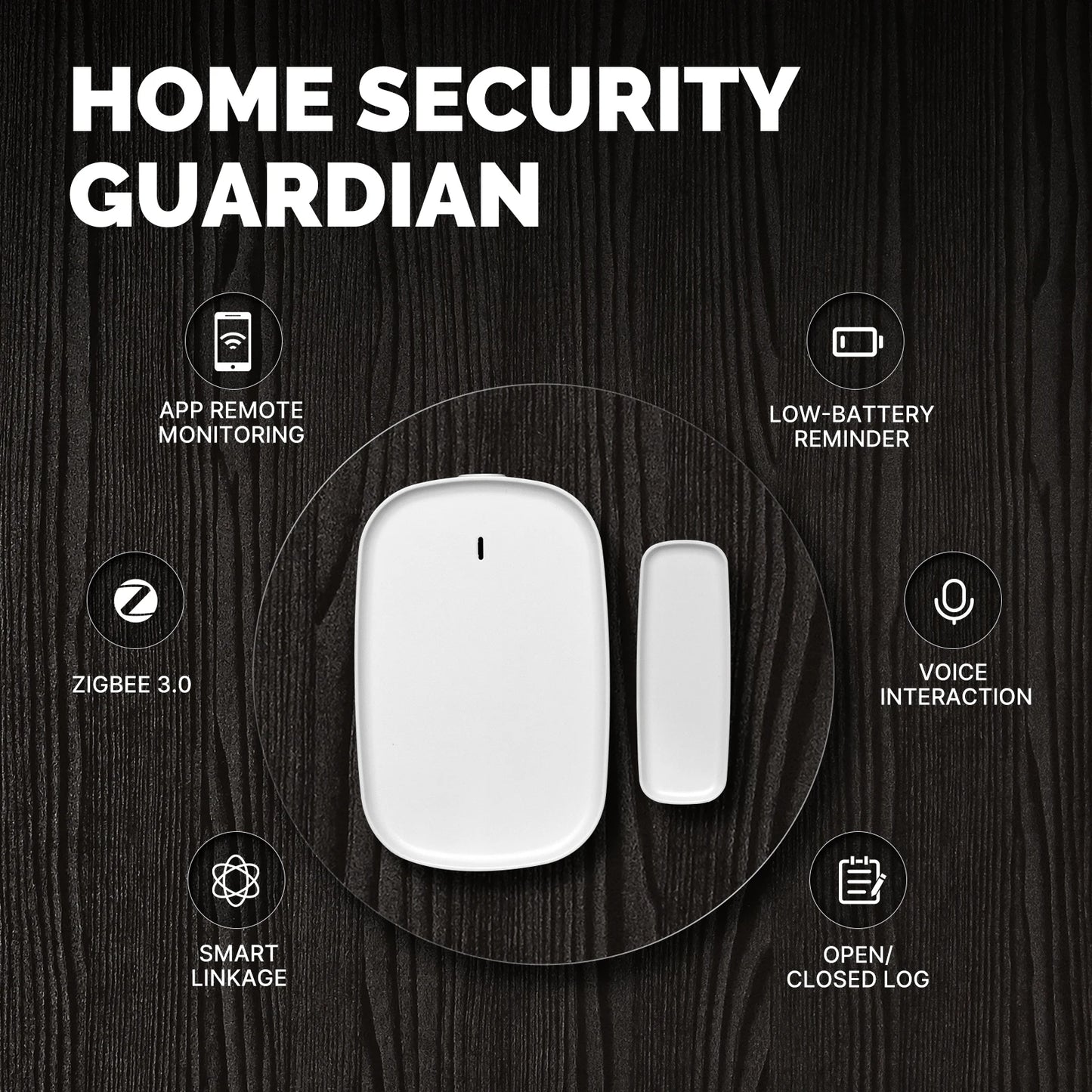 MOES Tuya ZigBee Smart Window Door Gate Sensor Detector Smart Home Security Alarm System Smart Life Tuya App Remote Control
