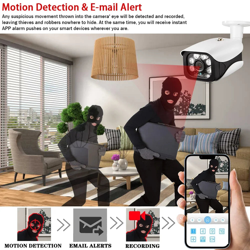 4K 8MP TUYA Security Kit 8CH POE NVR Outdoor Audio Record Human Detection Bullet IP Camera Video Surveillance Smart Life System
