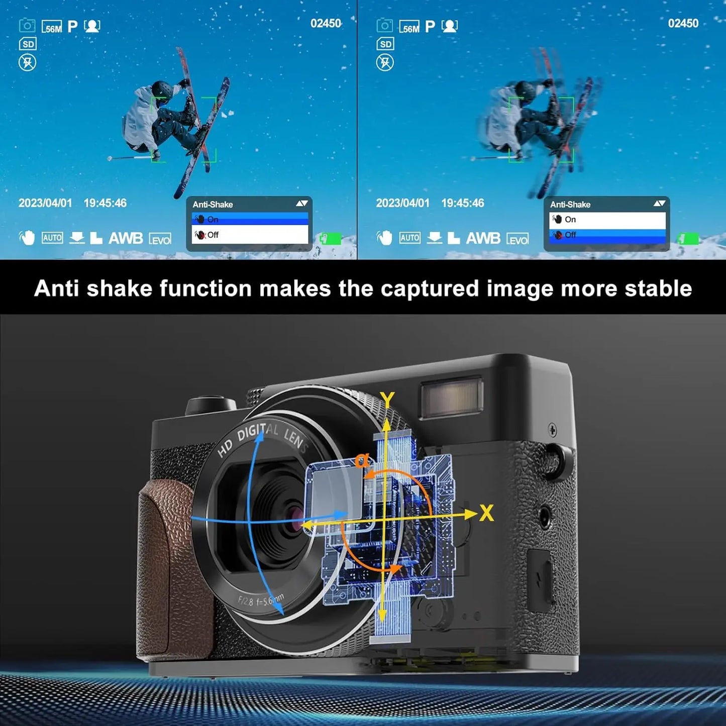 NBD Digital Camera 56MP Cameras for Photography 4K Compact Camera