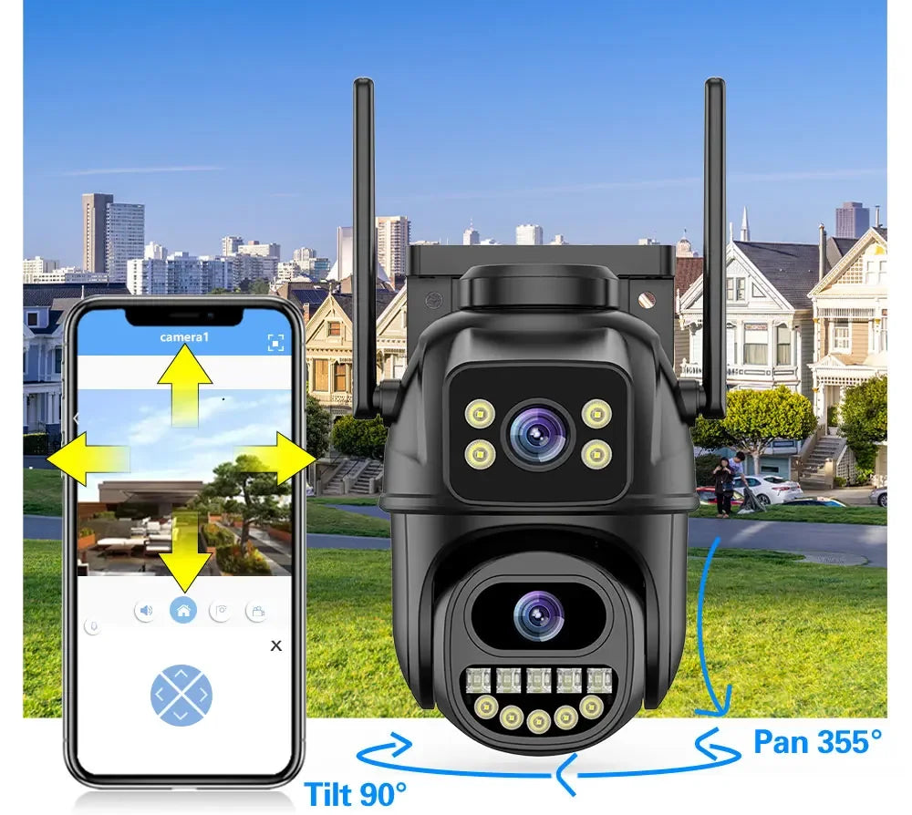 Smart 4K 8MP Wireless Dual Lens PTZ WiFi IP Home Security Camera System 10CH POE NVR H.265 Video Surveillance Set CCTV Kit ICsee
