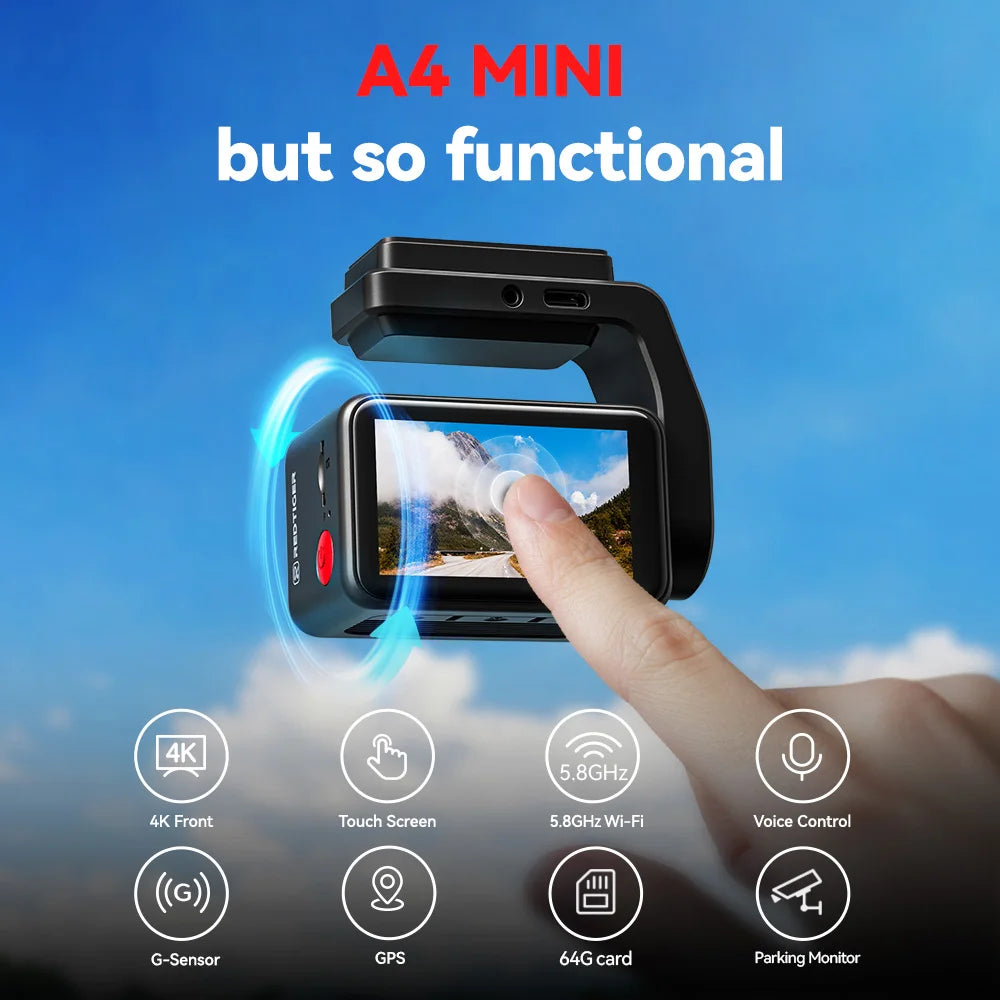 REDTIGER A4 Dash Camera Front and Rear 4k Dash Cam