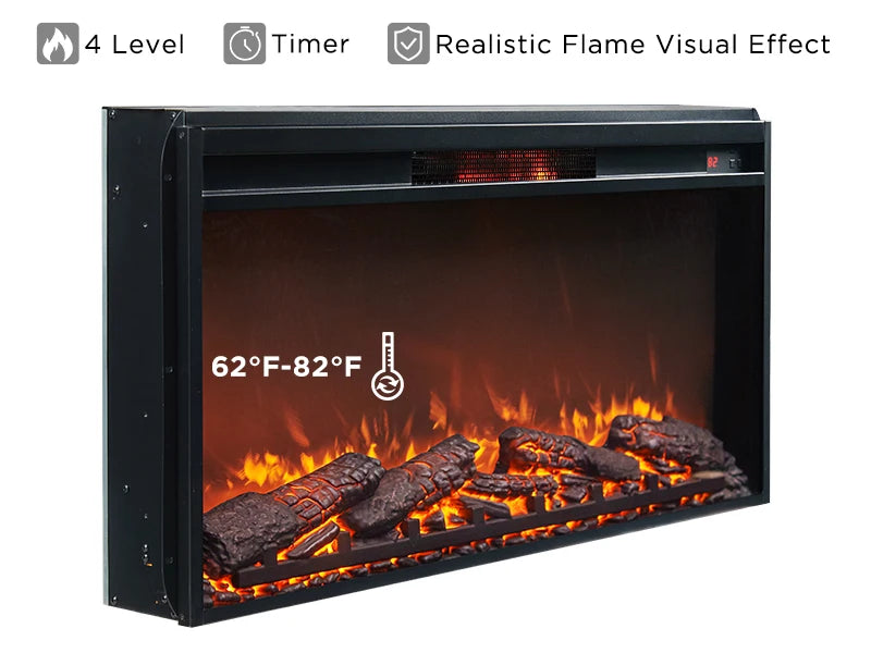 Farmhouse TV Stand for Up to 80 Inch TV, Entertainment Center with Electric Fireplace, Storage Cabinet Drawer for Living Room