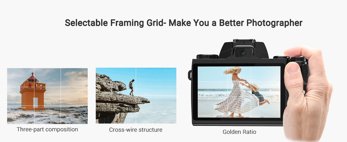 Digital Camera for Photography, 4K 64MP WiFi Vlogging Camera