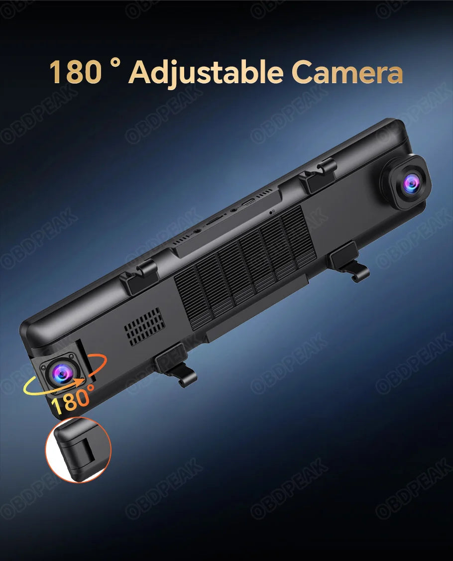 11.26 Inch 3 Camera 4K+1080P+1080P Video Recording Car Dash Cam