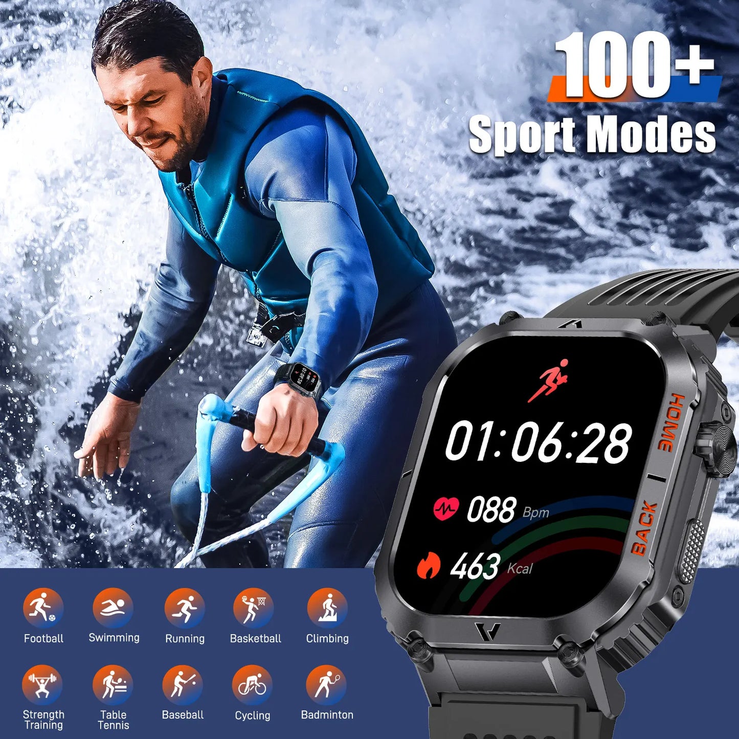 EIGIIS New 5ATM Waterproof Men Military Watch