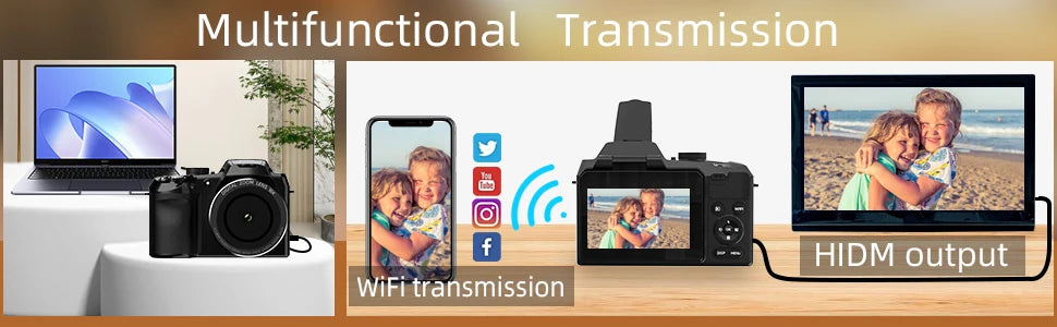 Digital Camera 4K 64MP  beginners easy to learn and operate camera