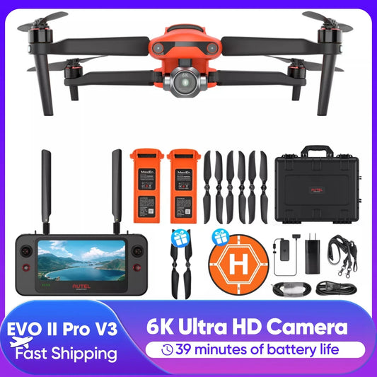Autel EVO II Pro V3 Drone 6K Professional HD Camera 1Inch CMOS 10 KM Image Transmission 720° Obstacle Avoidance Brushless Drones