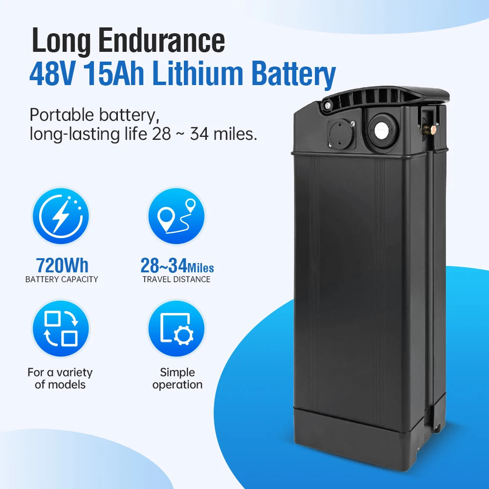 Electric Bike Battery 48V15h Battery Add Charger