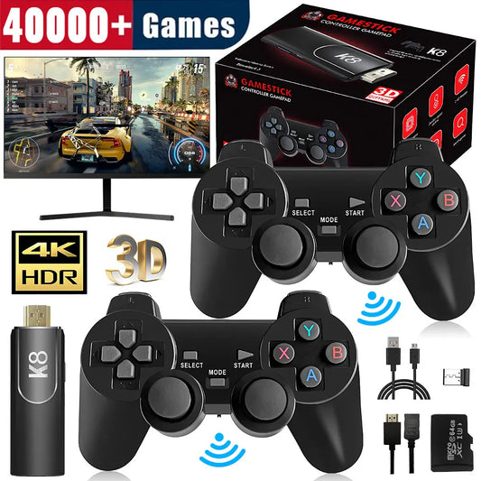 4K HD K8 Gamepad 64G Retro Video Game Console 40000+ Game