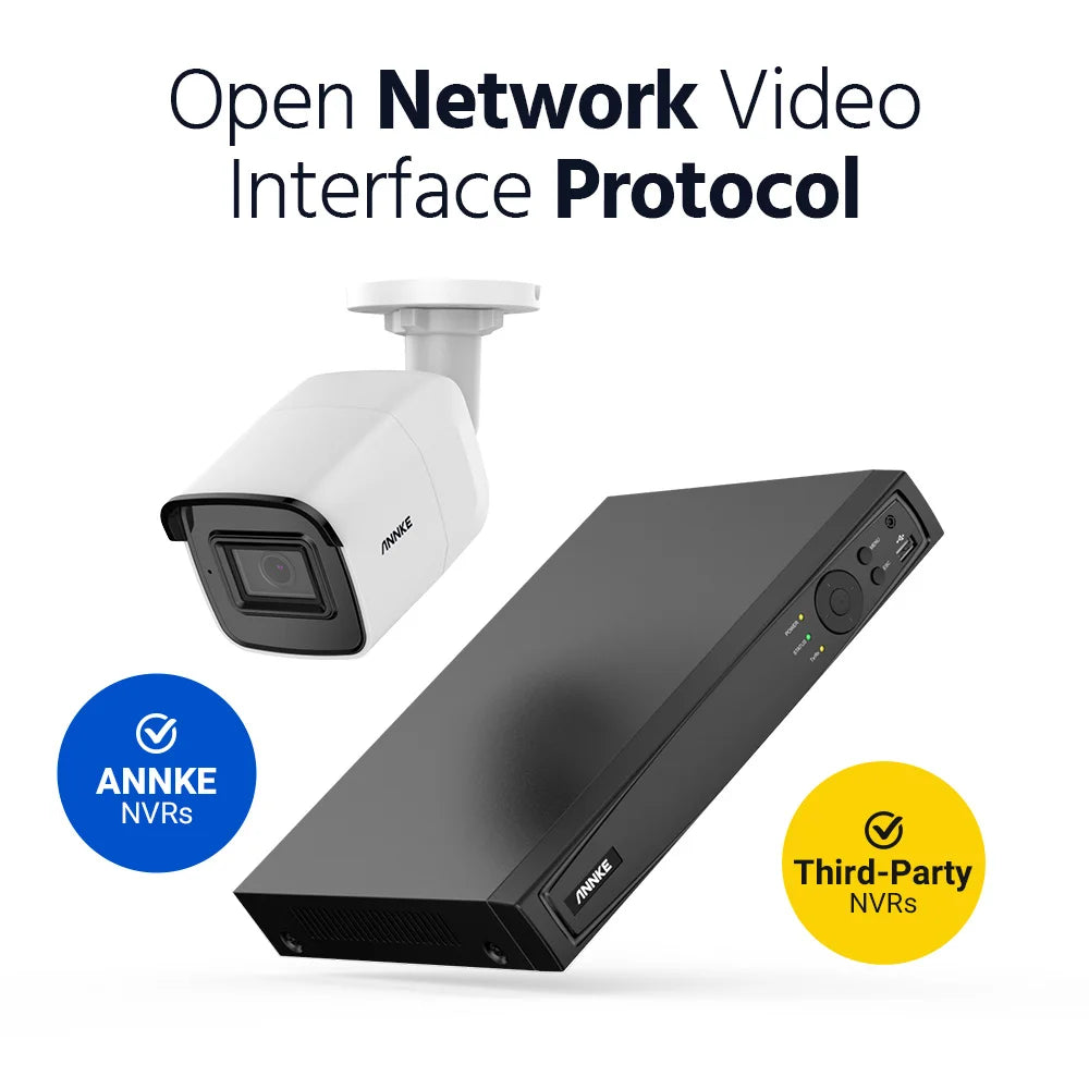 ANNKE 4K Ultra HD POE Video Surveillance System 8CH H.265+ NVR With 4K Security Cameras CCTV Kit Audio Recording 8MP Ip camera