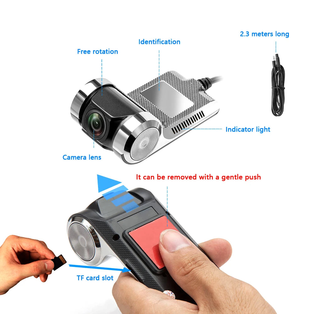 Podofo ADAS Dash Cam Dvr Dash Camera Car DVR HD Dashcam