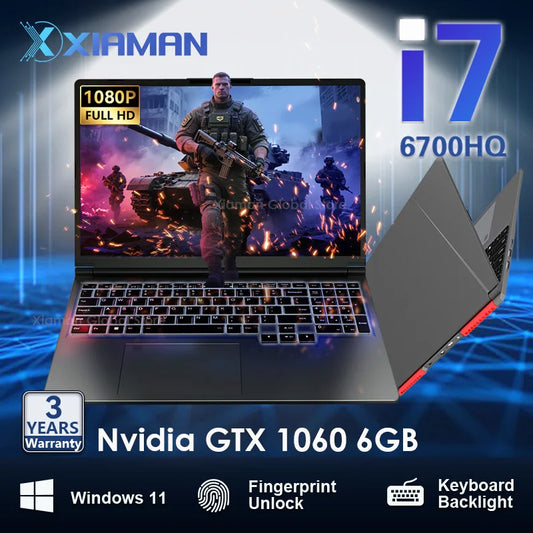 Xiaman 16" Gaming Laptop i1060 Notebook PC 16GB DDR4 1TB SSD Windows 11 Pro Laptop Gamer