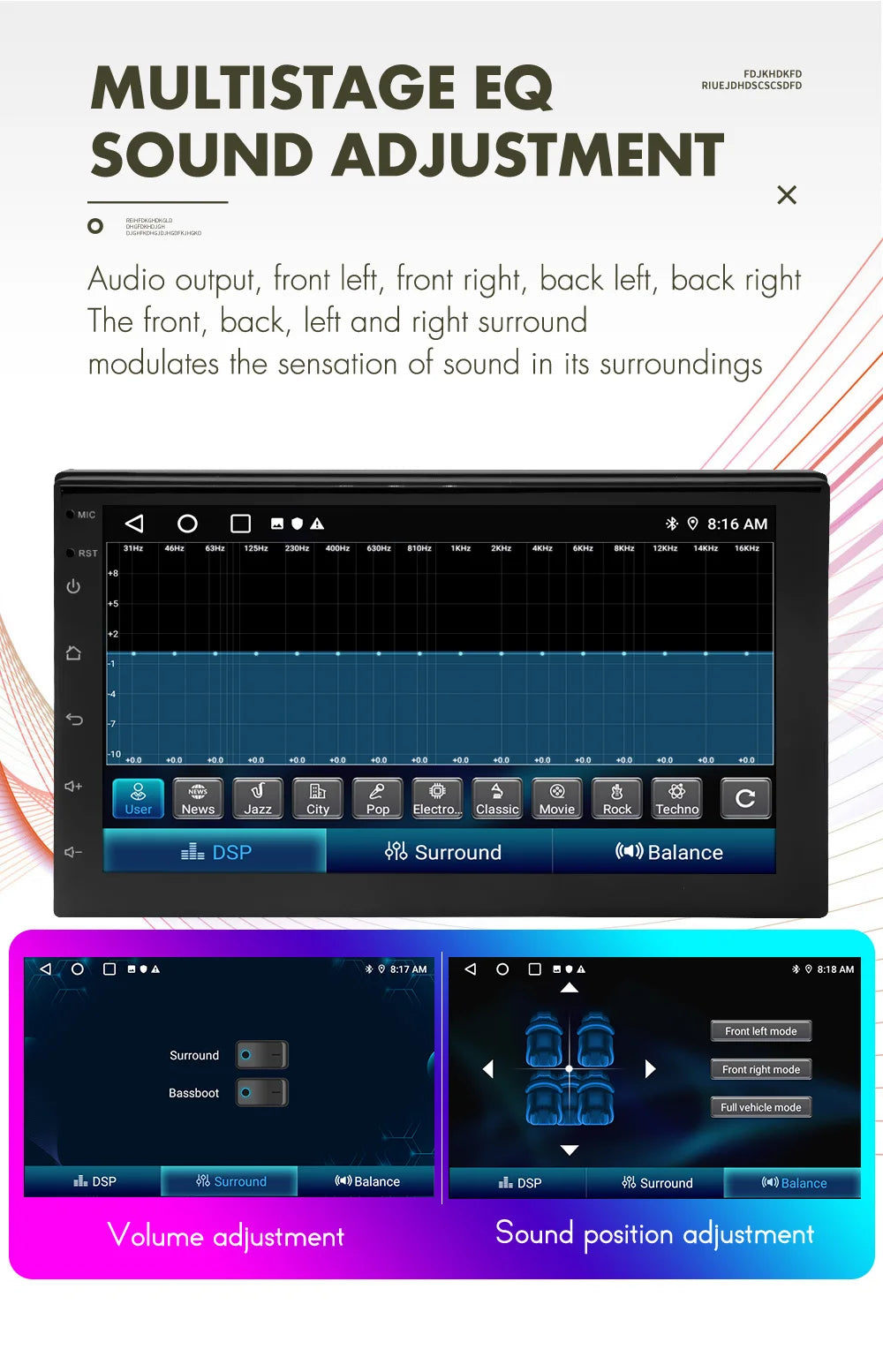 Android Car Radio Carplay  Car Multimedia Video Player GPS