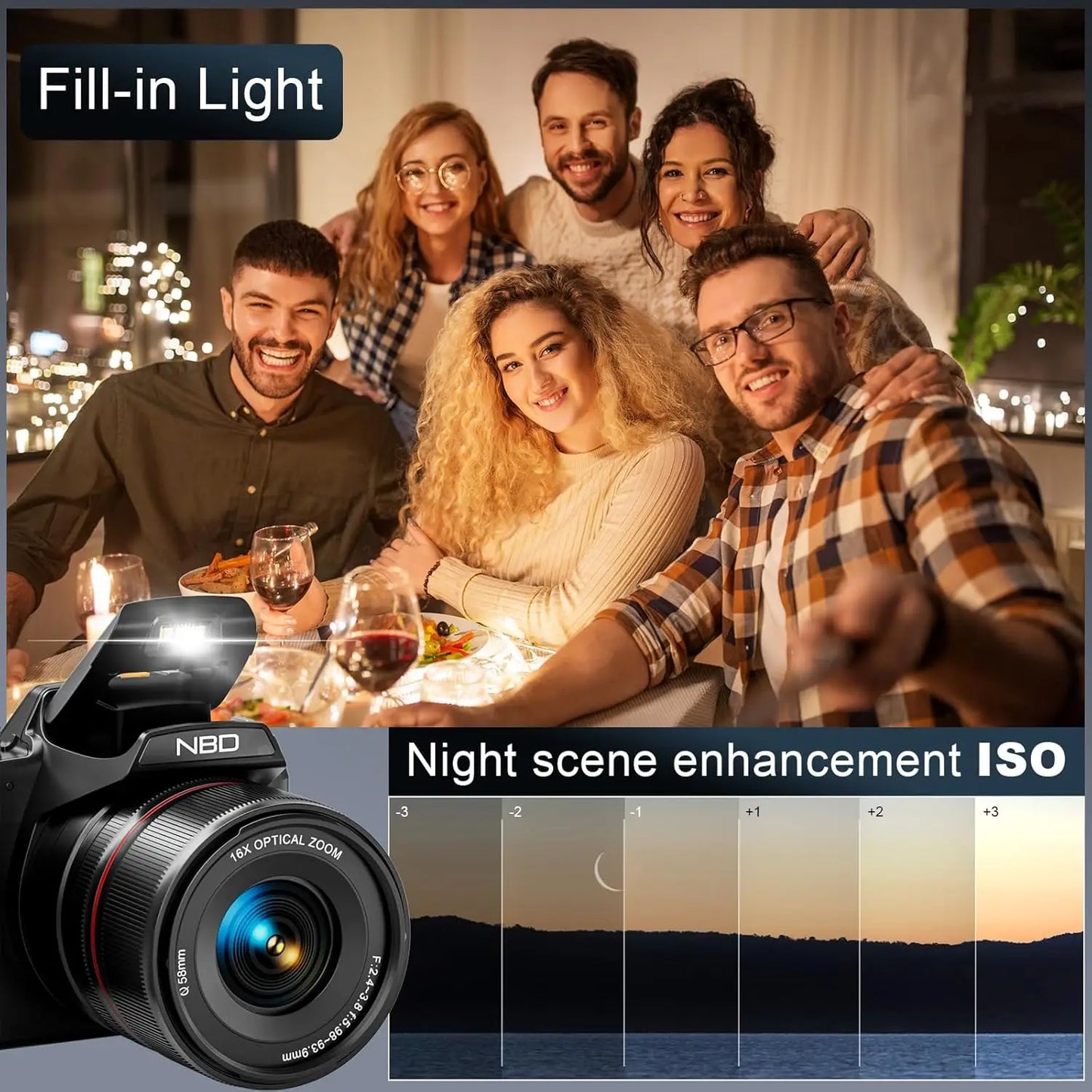 NBD 5K Digital Cameras For Photography, 64MP Vlogging Camera