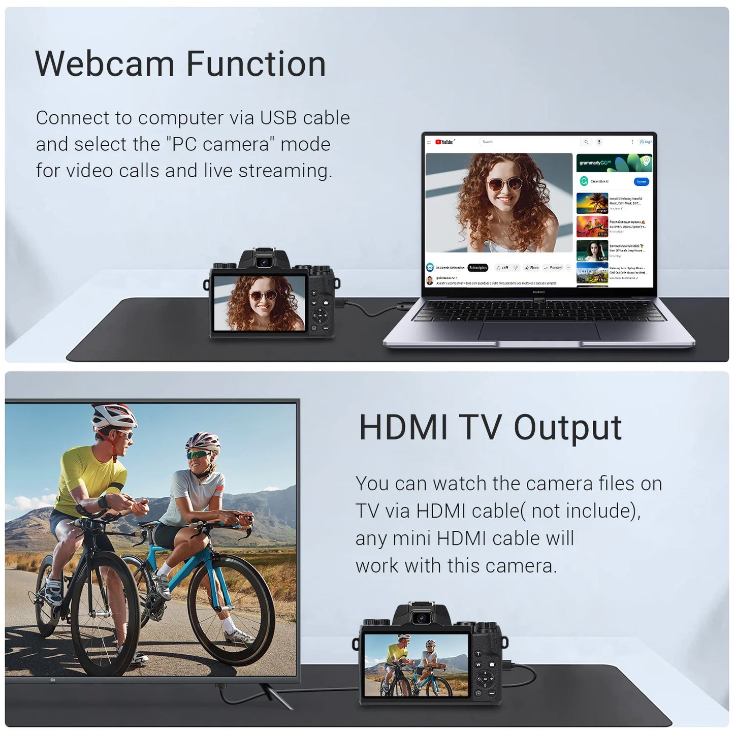 Digital Camera for Photography, 4K 64MP WiFi Vlogging Camera