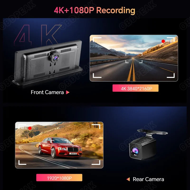 11.3 inch Car DVR 4K Dash Cam