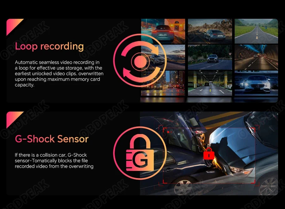 11.3 inch Car DVR 4K Dash Cam