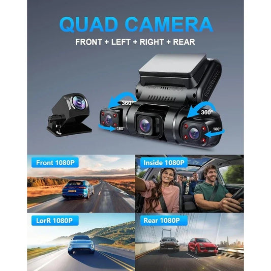 .Dash Camera Night Vision 360 Degree View  Dash Cam