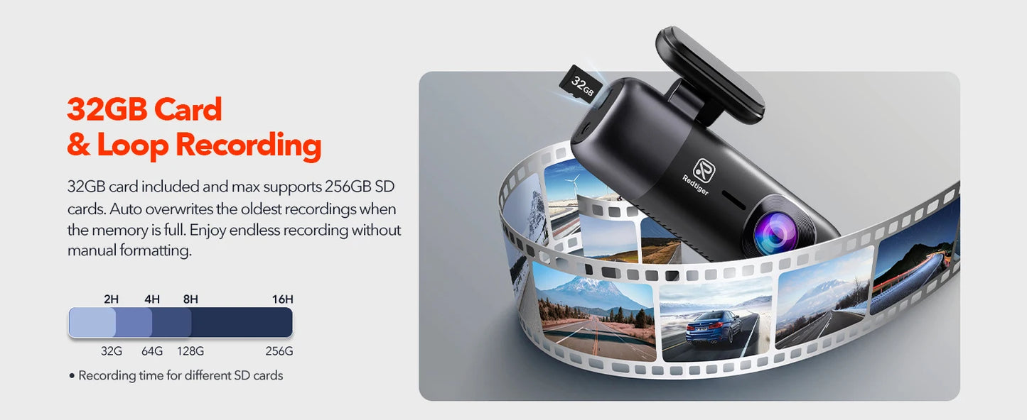 REDTIGER Dash Cam 4K Front and Rear