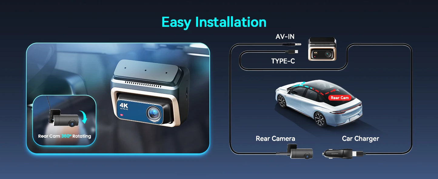 2025 New DDPAI 4K Dash Cam Z60 Pro SONY STARVIS2