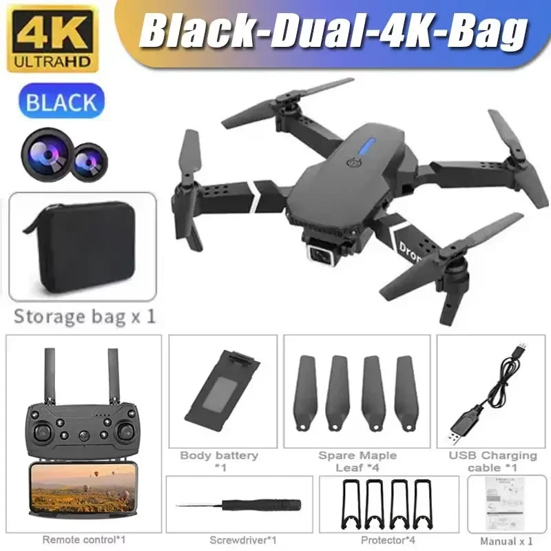 Professional Drone E88 4K  RC Drone Quadrotor Helicopter