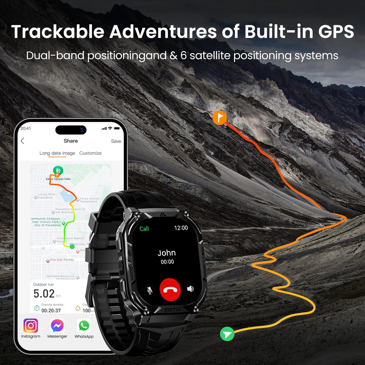 HIDAMEL M3E GPS Smart Watch For Men