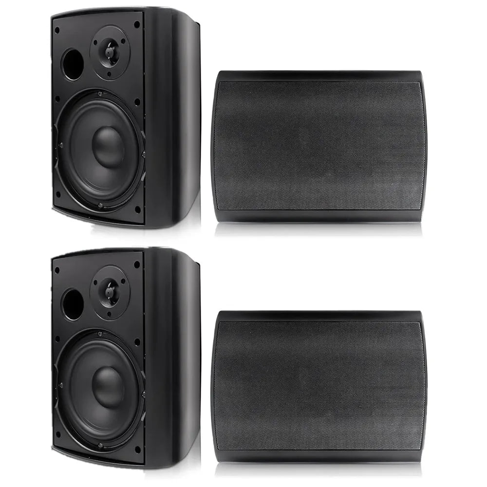 Herdio 800W 6.5 Inch Outdoor Waterproof Bluetooth Speakers HD Digital Stereo Effect Wall Mounted Sound System For Patio 2 Pairs