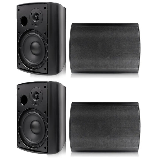 Herdio 800W 6.5 Inch Outdoor Waterproof Bluetooth Speakers HD Digital Stereo Effect Wall Mounted Sound System For Patio 2 Pairs