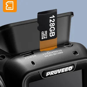PRUVEEO 360° View Dashcam for Cars with CPL GPS WiFi  128G