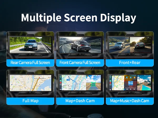 Imagebon 10.26" 4K ADAS Wireless CarPlay & Android Auto Dash Cam