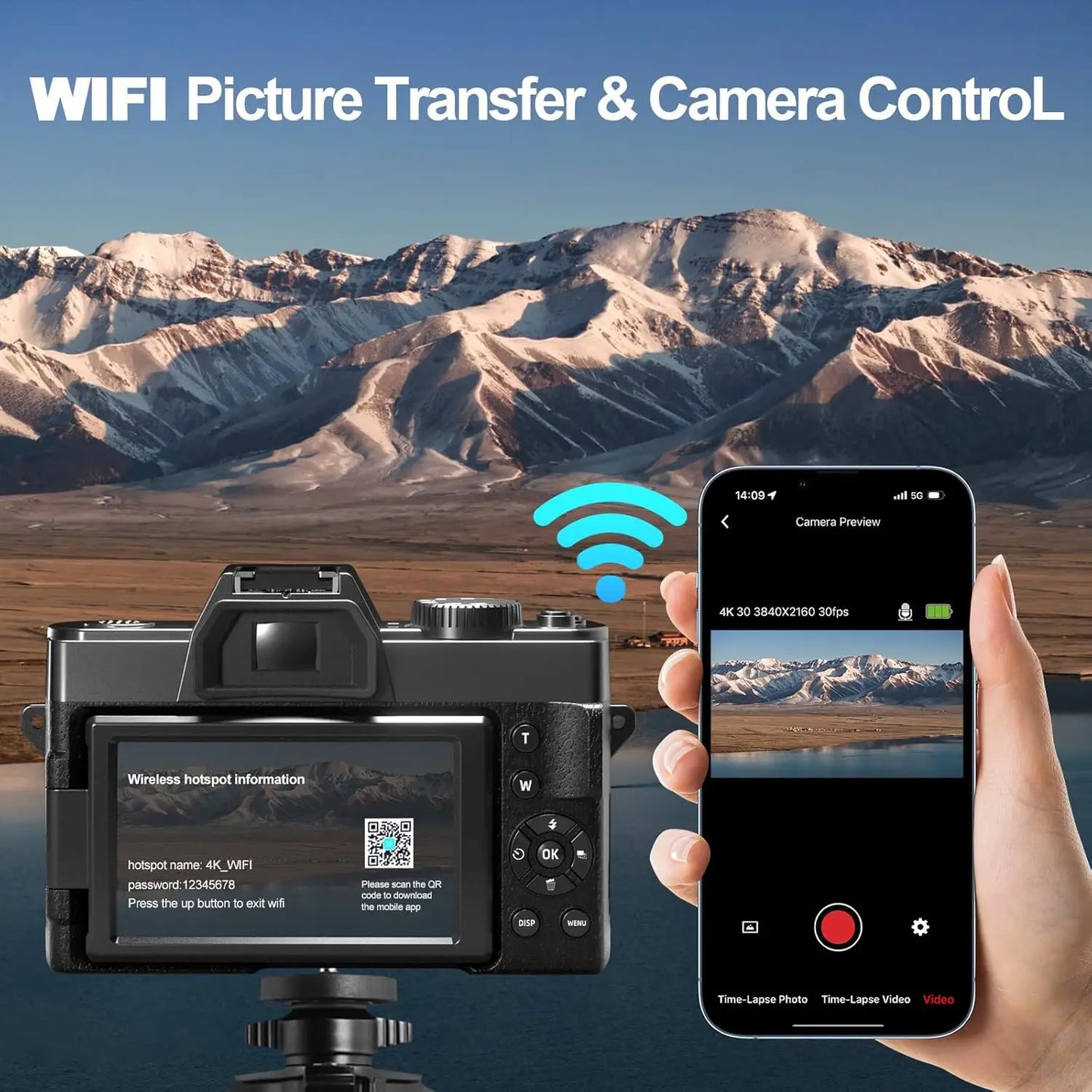 NBD 4K Digital Cameras for Photography,48MP Camera,