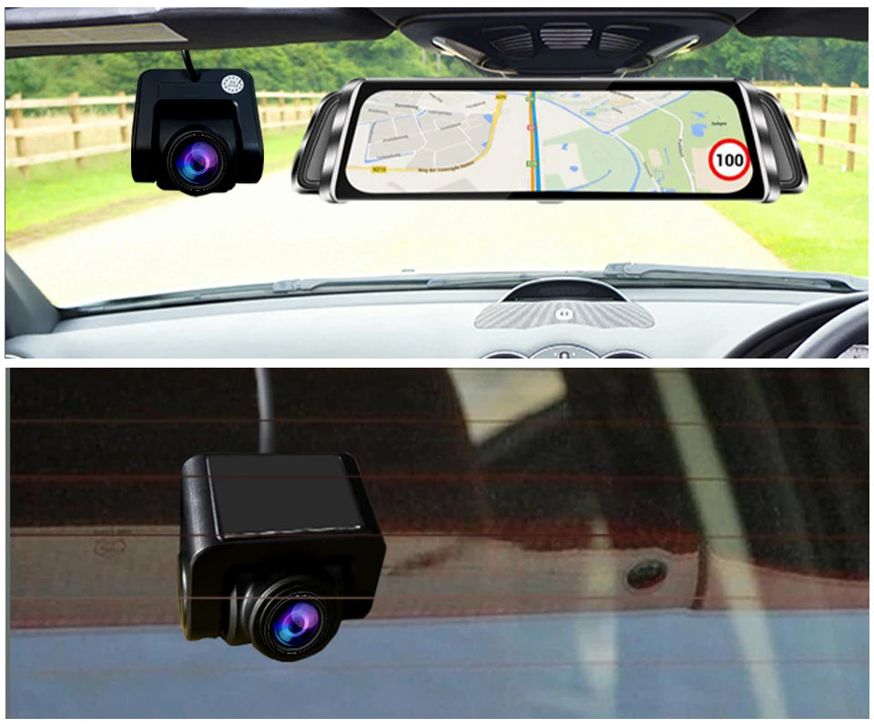 E-ACE 4K Dash Cam for Cars Dual Lens Camera DVR Video Recorder