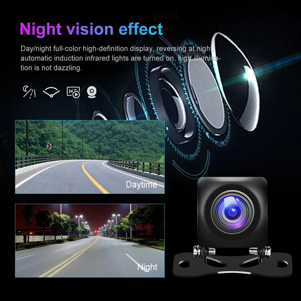 Podofo 10.26" Dash Cam 4K Rearview Camera Dashboard DVR Car Monitor