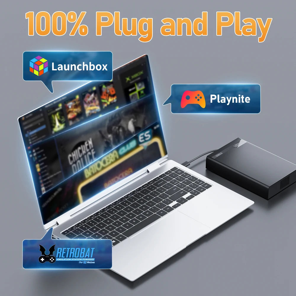500G Retro Gaming HDD Video Game Console with 38200+Games